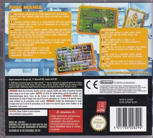 Pipe Mania - Nintendo DS (A Grade) (Genbrug)